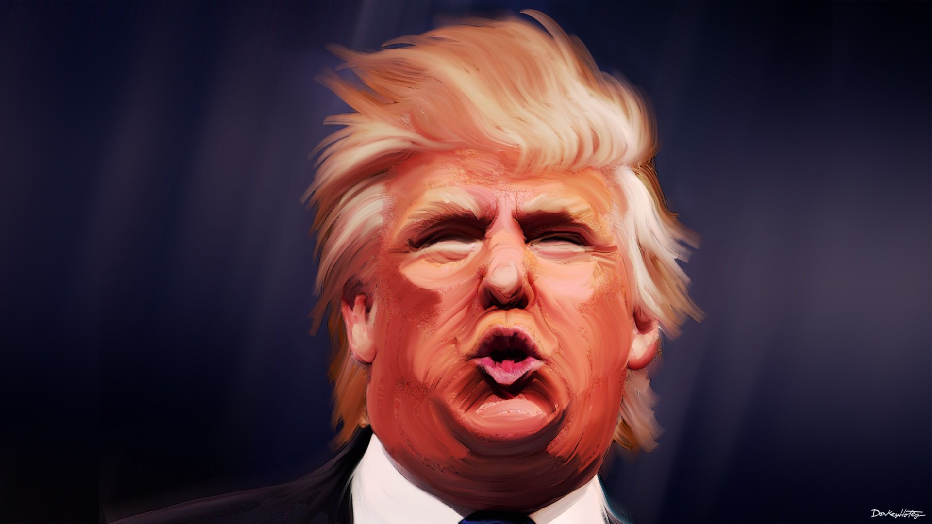 Donald Trump Angry Caricature - Bizna