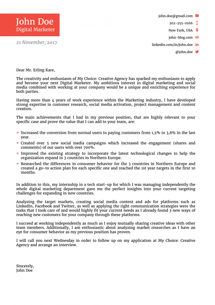 cover letter lse