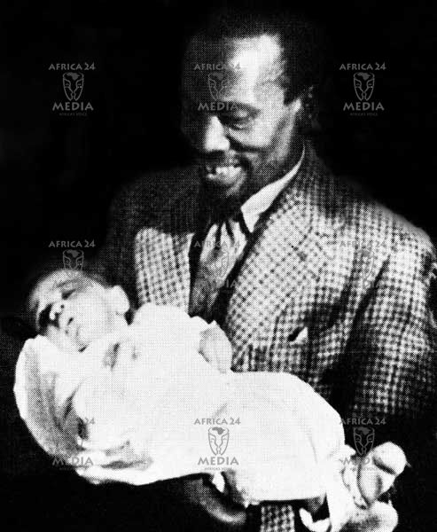 Peter Magana With His Father Mzee Jomo Kenyatta As A Baby