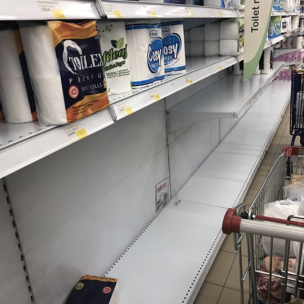 empty shelves