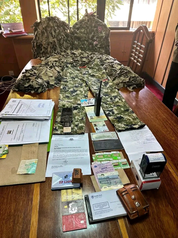 Fake KDF captain arrested, dangerous weapons seized in a Nairobi operation 2 1715953580243