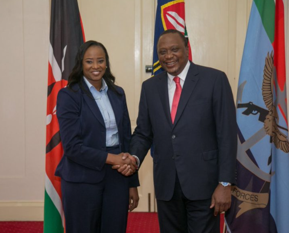 Kanze Dena with former president Uhuru Kenyatta. She has revealed a friend's bad advice that changed her life forever.