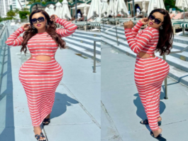 Renowned Kenyan Celebrity and entrepreneur Vera Sidika. She has no plans of getting another child in the near future due to fear of ruining her curvaceous shape.