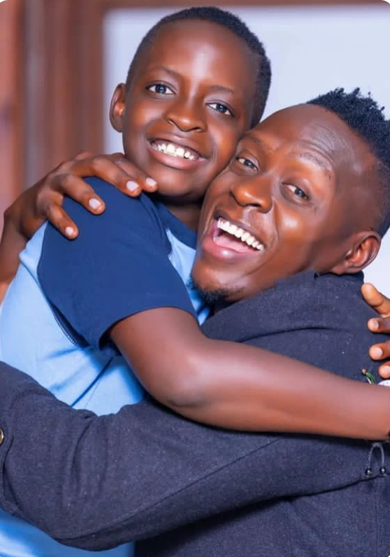 Comedian and Digital content creator Oga Obinna with one of his sons. Obinna has set strict rules for his children, regarding the type of music they listen to and the content they access online.