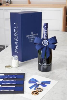 Moet Chandon Pharrell Williams Limited Edition Bow Capsule Blue and Box Credits Rodolphe Bricard